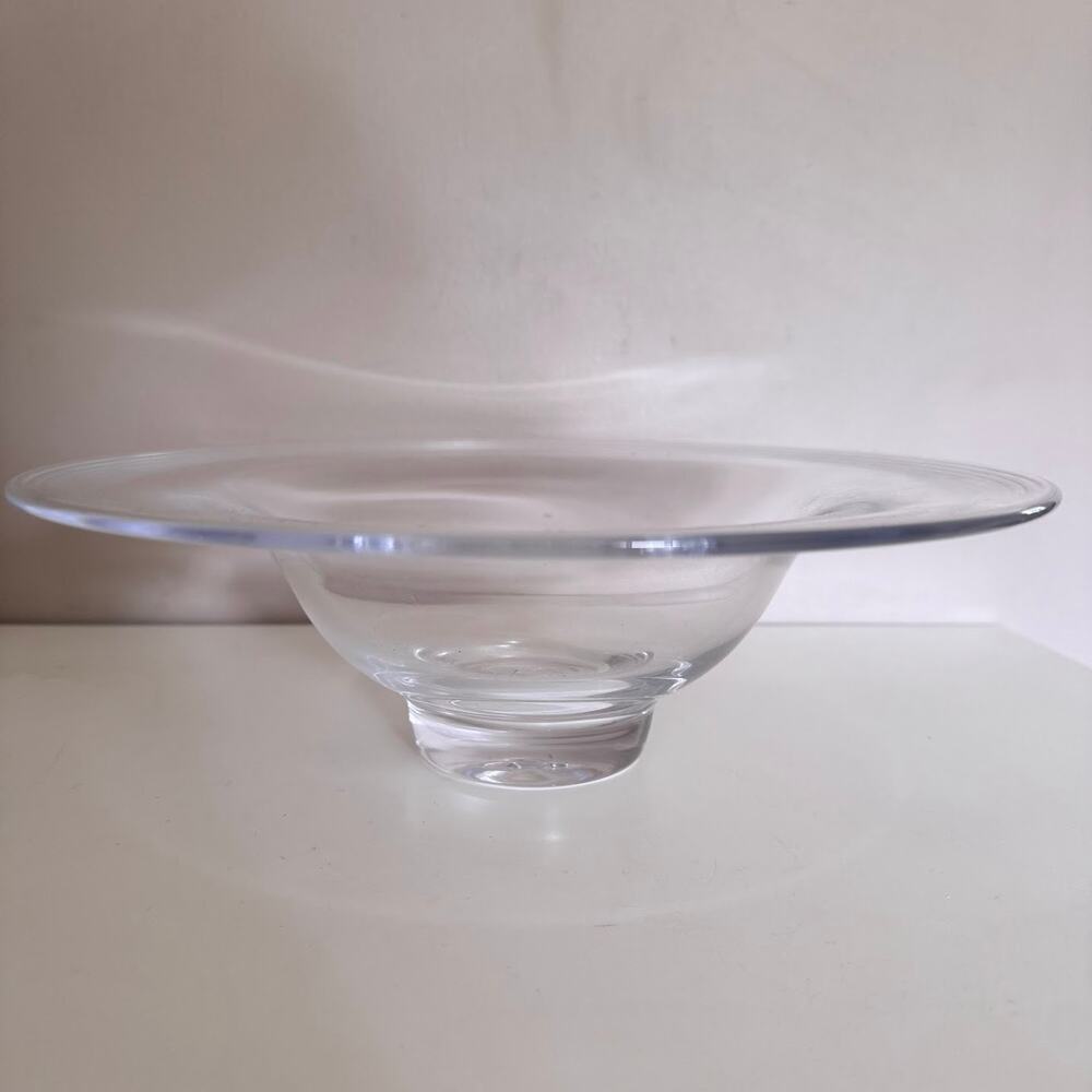 Simon Pearce Celebration Glass Bowl Medium Handblown Crystal Bowl 11.5"